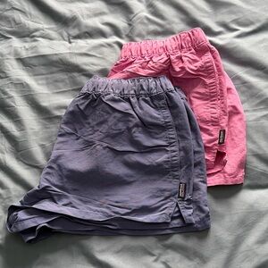 Patagonia barely baggies in pink and blue